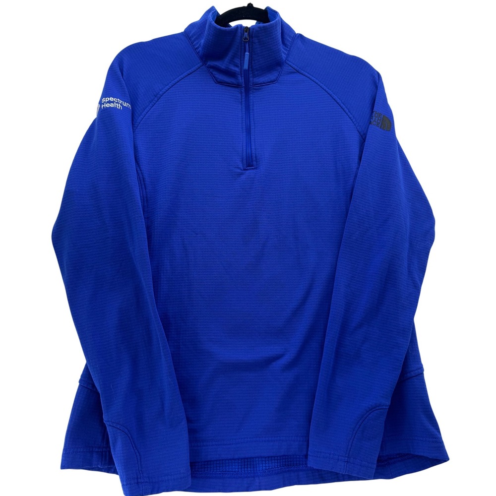 The North Face Women's L Blue 1/4 Zip Pullover Top Spectrum Health Embroidered